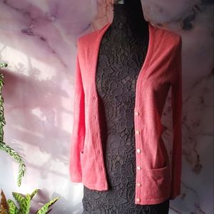 Mendocino Soft Pink Cashmere Cardigan